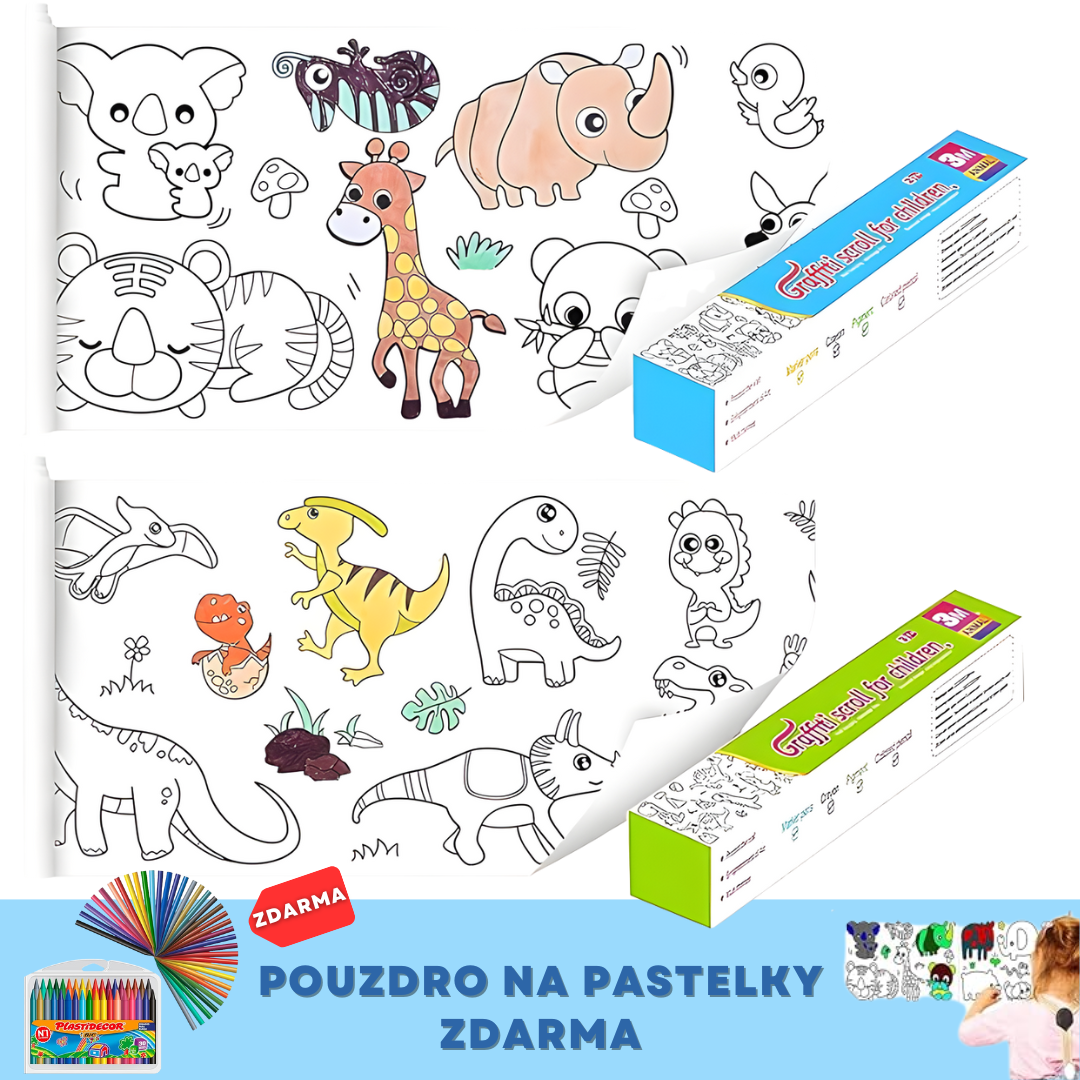 Balíček 2 kreslicích rolí pro děti