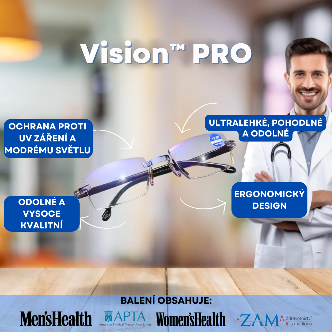 Brýle Vision™ proti záření + kožené pouzdro (Kup 1, druhé ZDARMA)
