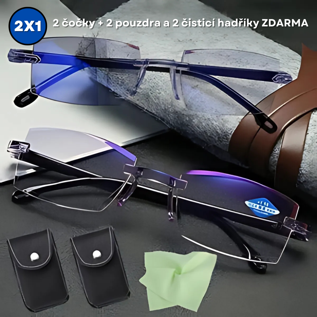 Brýle Vision™ proti záření + kožené pouzdro (Kup 1, druhé ZDARMA)