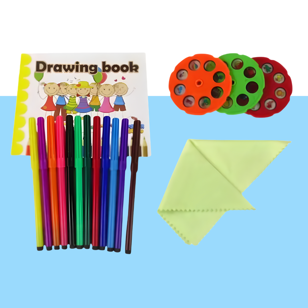 🎨 KresliPro™ | Kompletní sada – Dětský stoleček s LED projektorem + 12 fixů (ZDARMA)