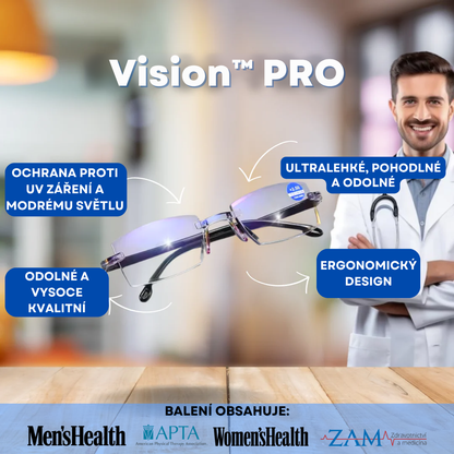 Brýle Vision™ proti záření + kožené pouzdro (Kup 1, druhé ZDARMA)
