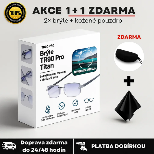 Brýle Vision™ proti záření + kožené pouzdro (Kup 1, druhé ZDARMA)