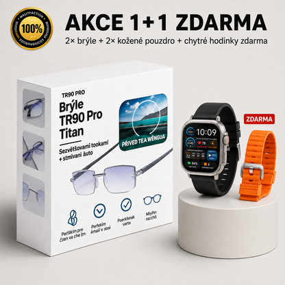 2× brýle vision™ + 2× kožené pouzdro (hodinky dle výběru zdarma)